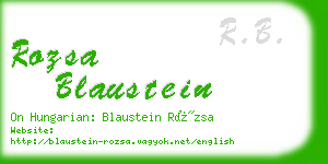 rozsa blaustein business card